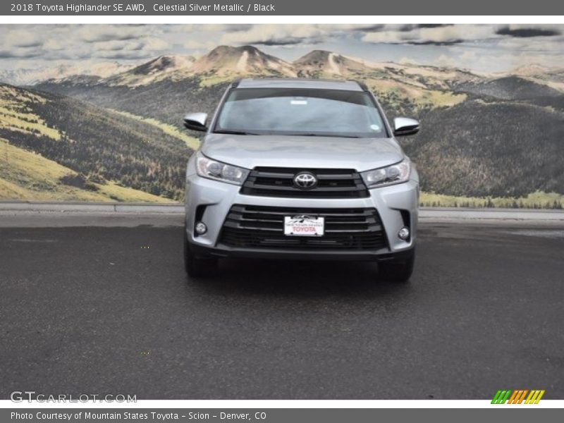 Celestial Silver Metallic / Black 2018 Toyota Highlander SE AWD