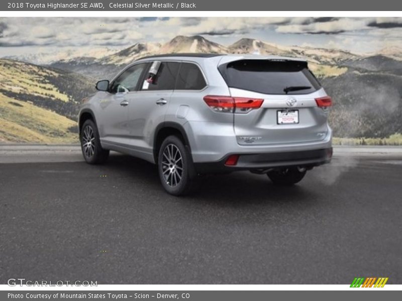 Celestial Silver Metallic / Black 2018 Toyota Highlander SE AWD
