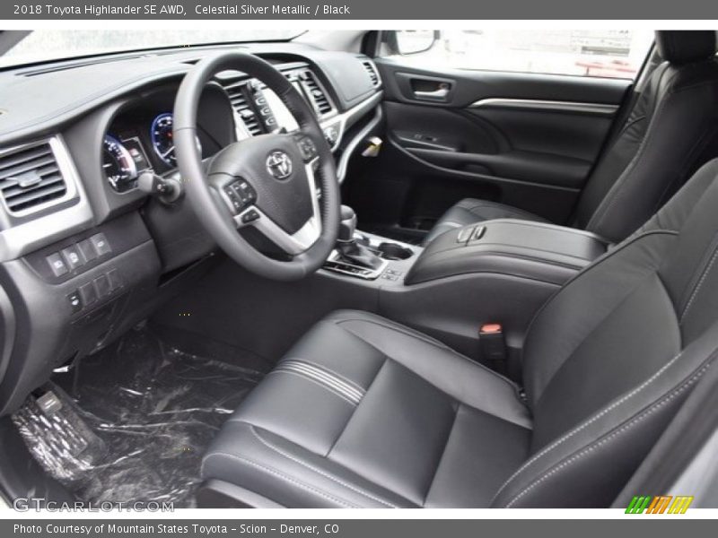 Celestial Silver Metallic / Black 2018 Toyota Highlander SE AWD