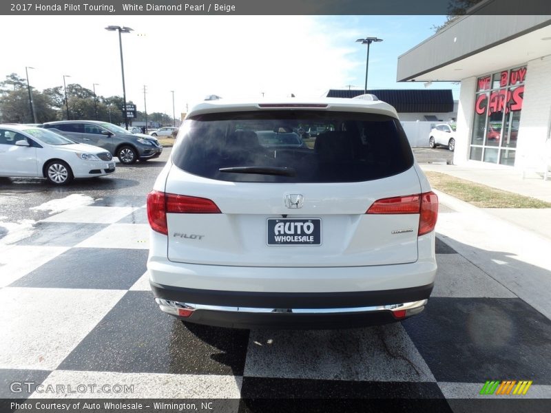 White Diamond Pearl / Beige 2017 Honda Pilot Touring