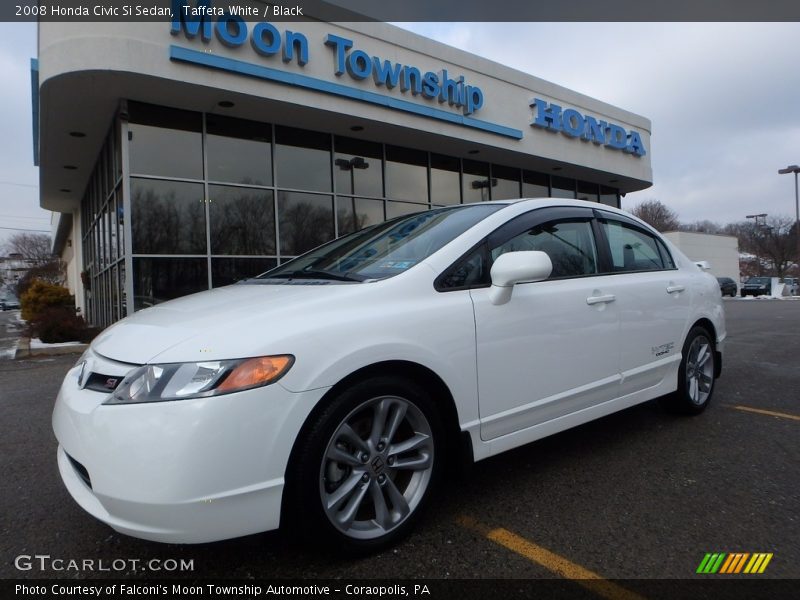 Taffeta White / Black 2008 Honda Civic Si Sedan