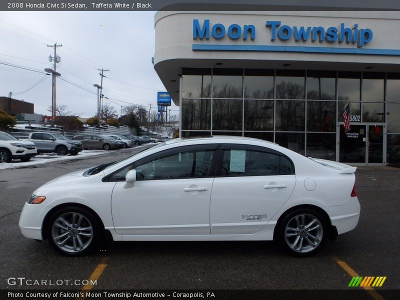 Taffeta White / Black 2008 Honda Civic Si Sedan