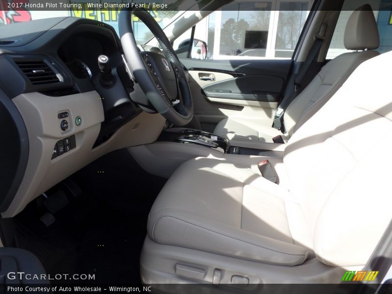 White Diamond Pearl / Beige 2017 Honda Pilot Touring