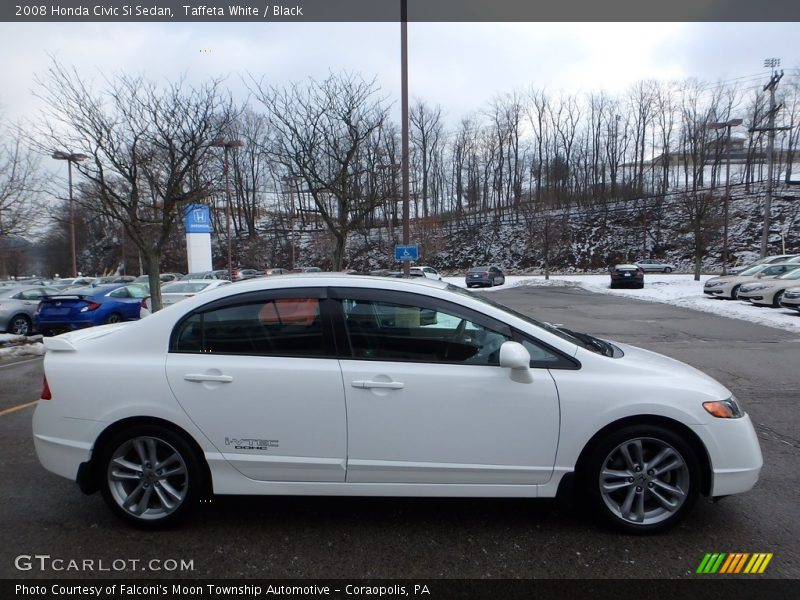 Taffeta White / Black 2008 Honda Civic Si Sedan