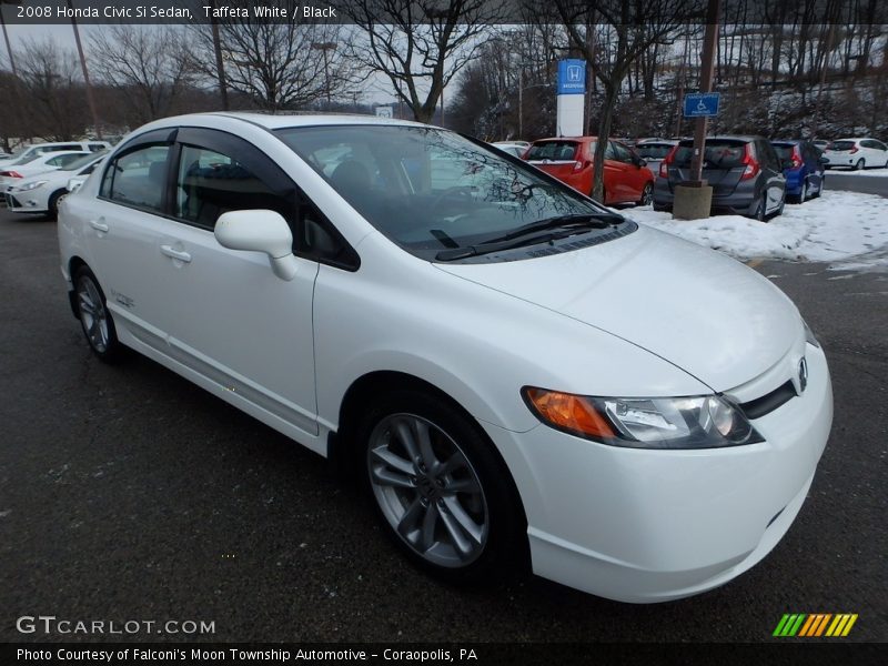 Taffeta White / Black 2008 Honda Civic Si Sedan