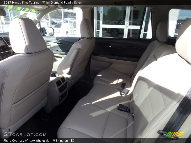 White Diamond Pearl / Beige 2017 Honda Pilot Touring