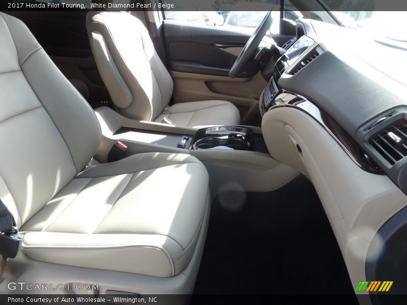 White Diamond Pearl / Beige 2017 Honda Pilot Touring