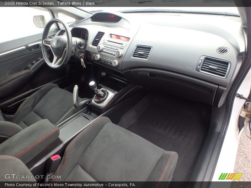 Taffeta White / Black 2008 Honda Civic Si Sedan