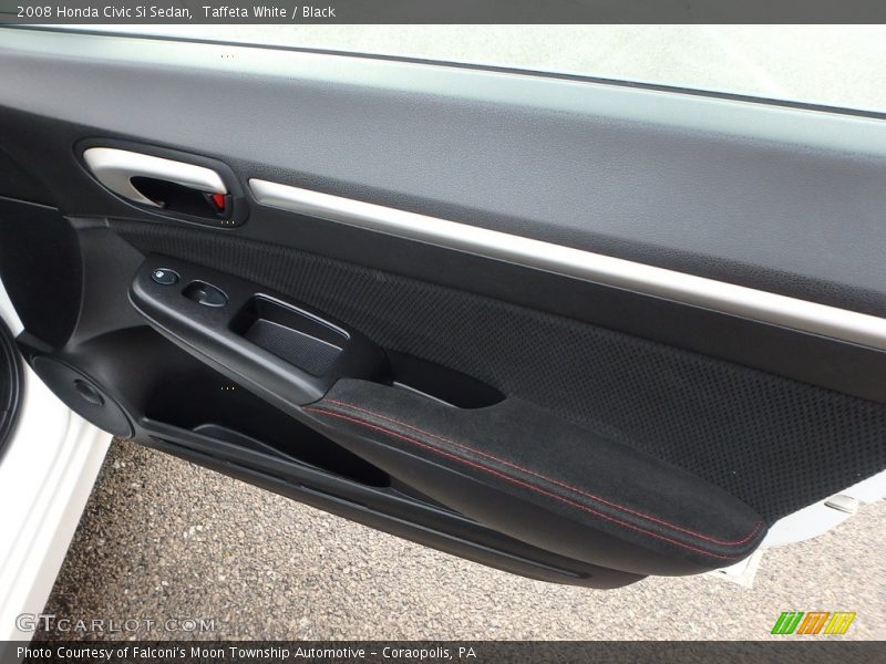 Taffeta White / Black 2008 Honda Civic Si Sedan