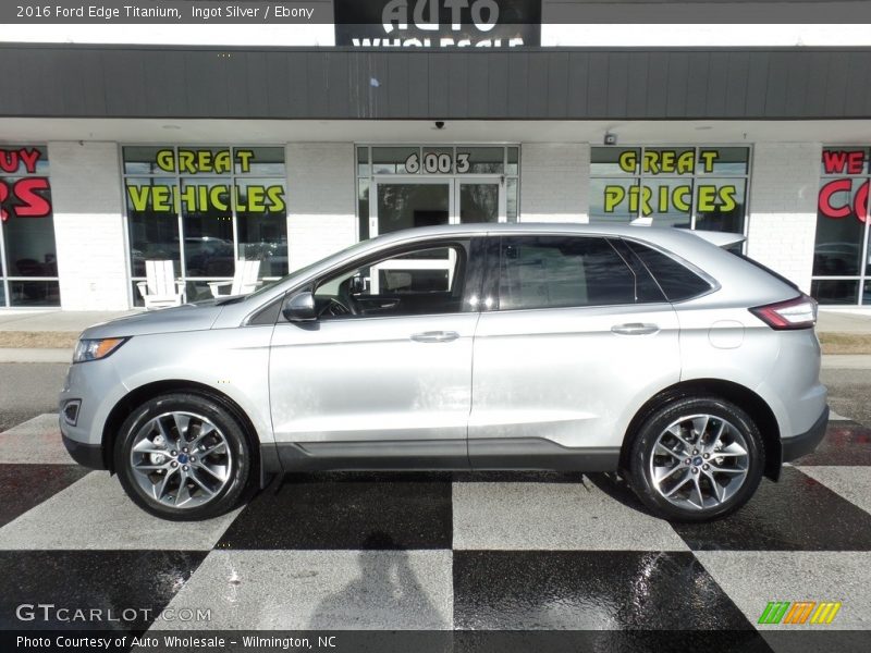 Ingot Silver / Ebony 2016 Ford Edge Titanium