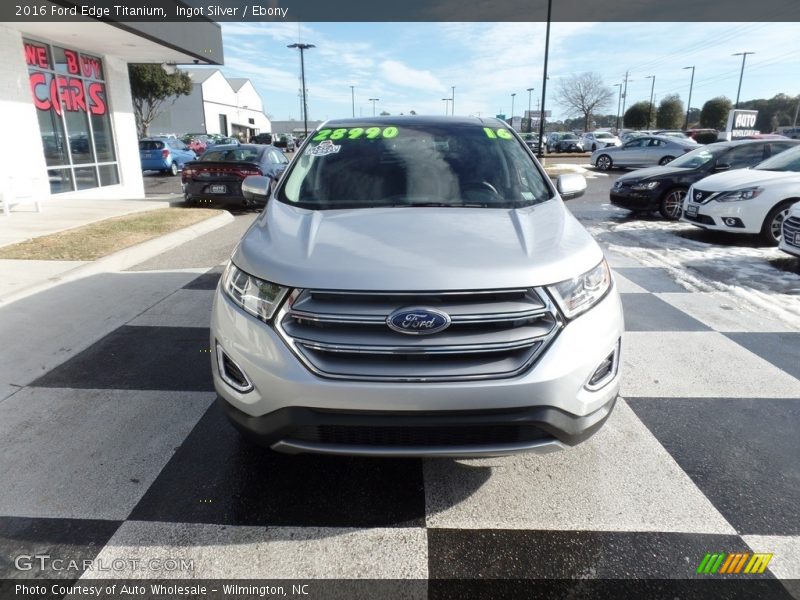 Ingot Silver / Ebony 2016 Ford Edge Titanium