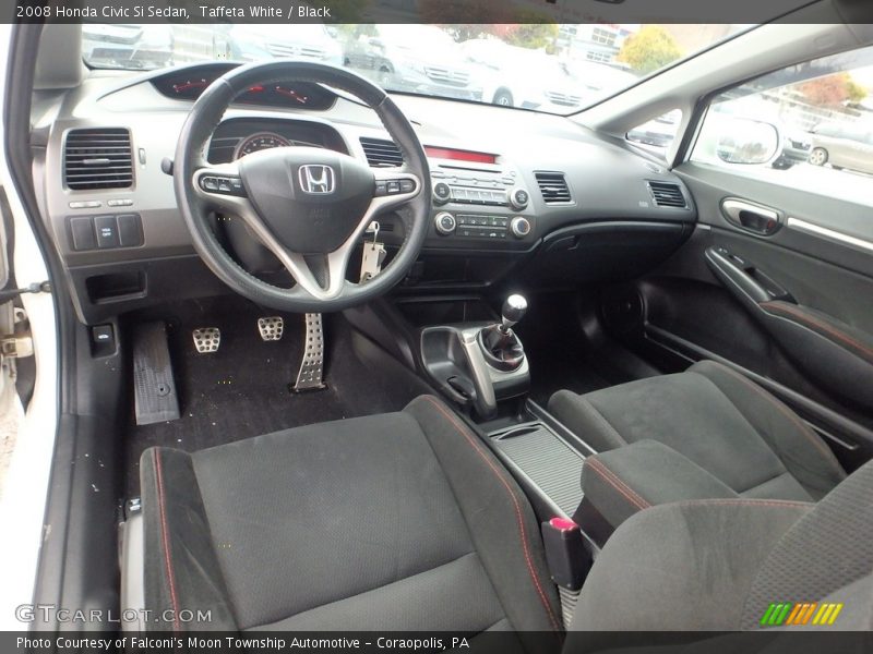 Taffeta White / Black 2008 Honda Civic Si Sedan