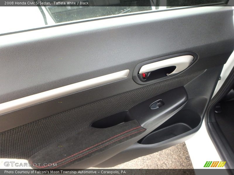 Taffeta White / Black 2008 Honda Civic Si Sedan