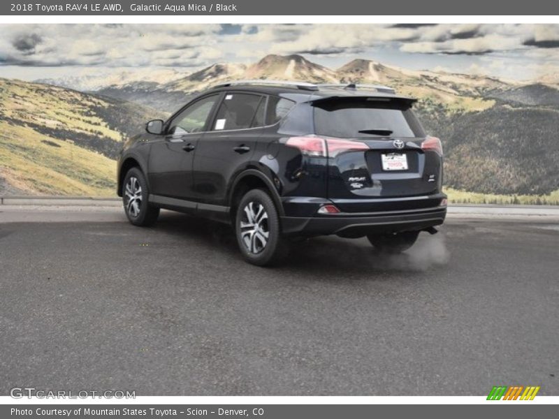 Galactic Aqua Mica / Black 2018 Toyota RAV4 LE AWD