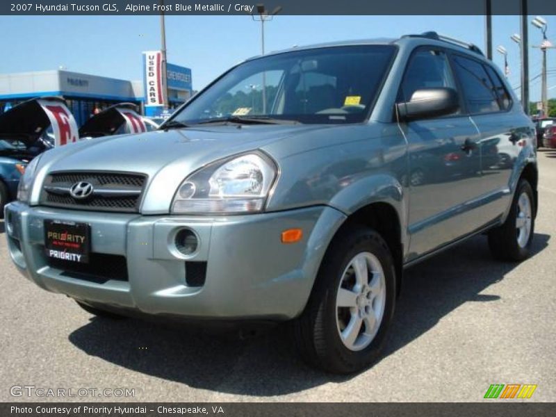 Alpine Frost Blue Metallic / Gray 2007 Hyundai Tucson GLS