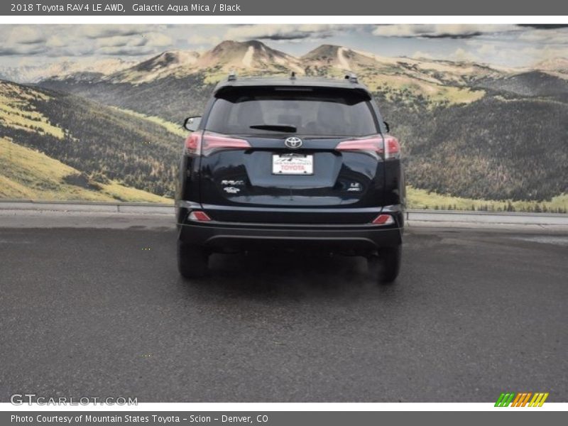 Galactic Aqua Mica / Black 2018 Toyota RAV4 LE AWD