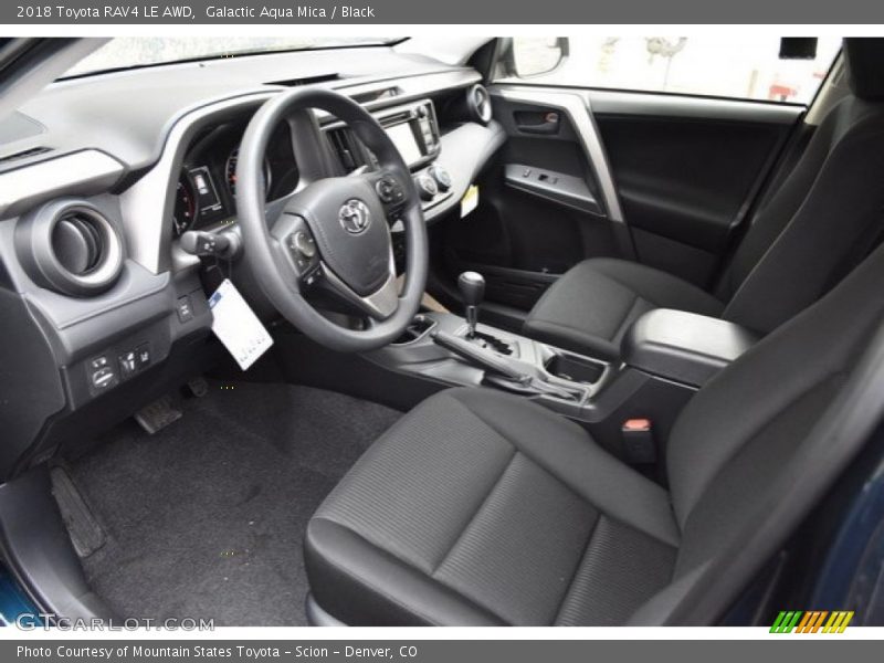 Galactic Aqua Mica / Black 2018 Toyota RAV4 LE AWD