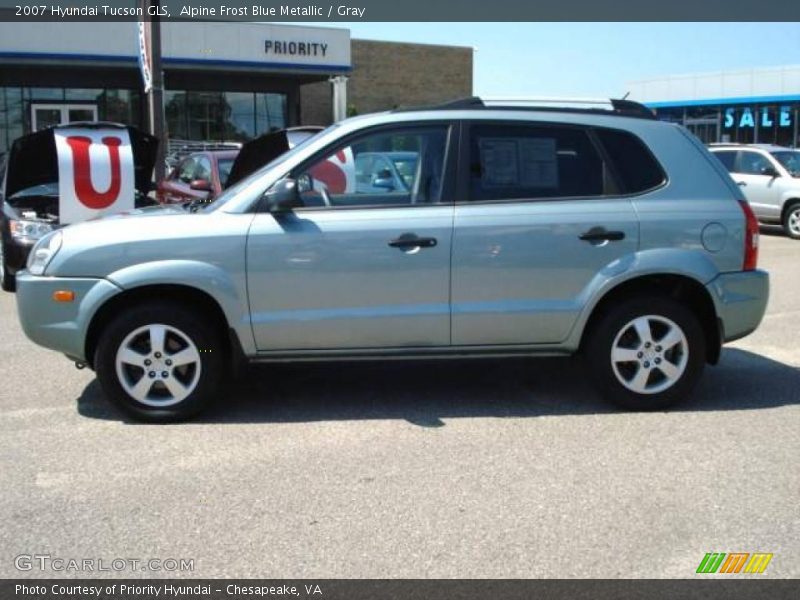 Alpine Frost Blue Metallic / Gray 2007 Hyundai Tucson GLS