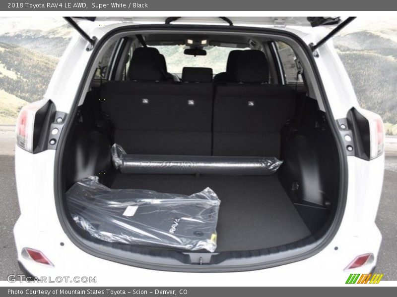Super White / Black 2018 Toyota RAV4 LE AWD