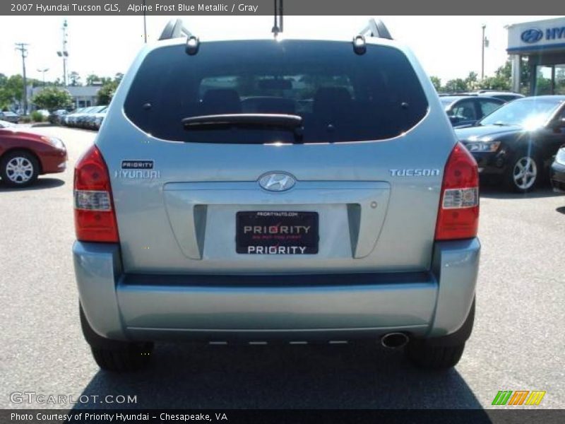 Alpine Frost Blue Metallic / Gray 2007 Hyundai Tucson GLS