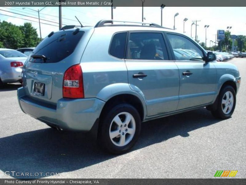 Alpine Frost Blue Metallic / Gray 2007 Hyundai Tucson GLS