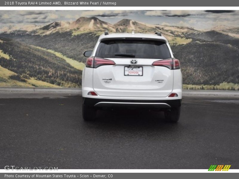 Blizzard White Pearl / Nutmeg 2018 Toyota RAV4 Limited AWD