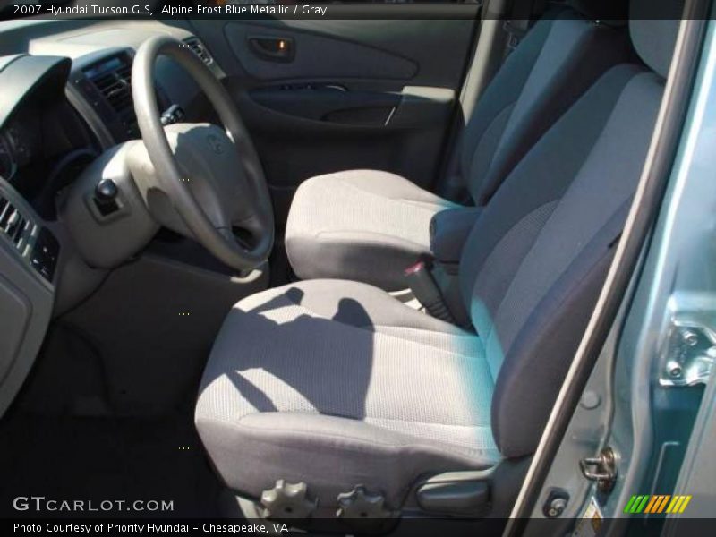 Alpine Frost Blue Metallic / Gray 2007 Hyundai Tucson GLS