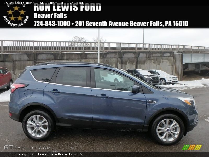 Blue Metallic / Charcoal Black 2018 Ford Escape SE 4WD