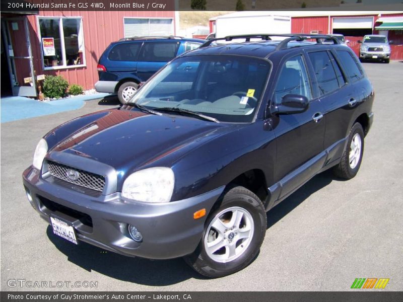 Moonlit Blue / Gray 2004 Hyundai Santa Fe GLS 4WD