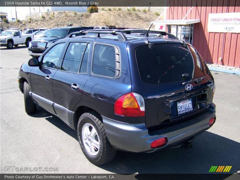 Moonlit Blue / Gray 2004 Hyundai Santa Fe GLS 4WD