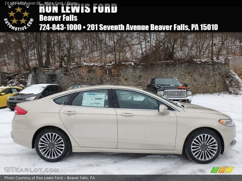 White Gold / Ebony 2018 Ford Fusion SE