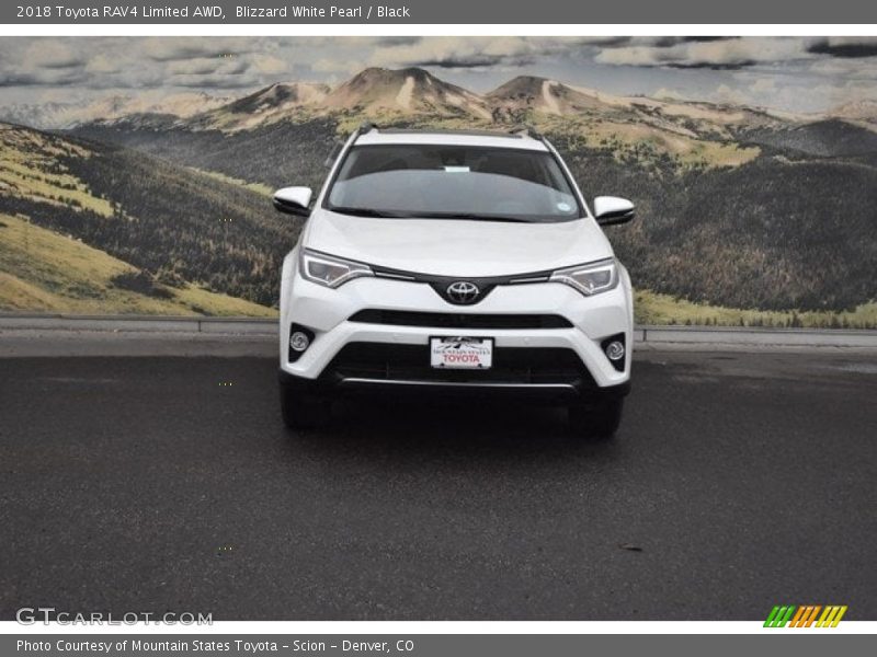 Blizzard White Pearl / Black 2018 Toyota RAV4 Limited AWD