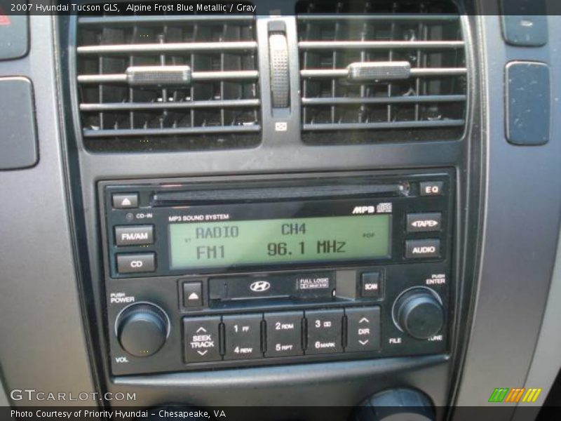 Alpine Frost Blue Metallic / Gray 2007 Hyundai Tucson GLS
