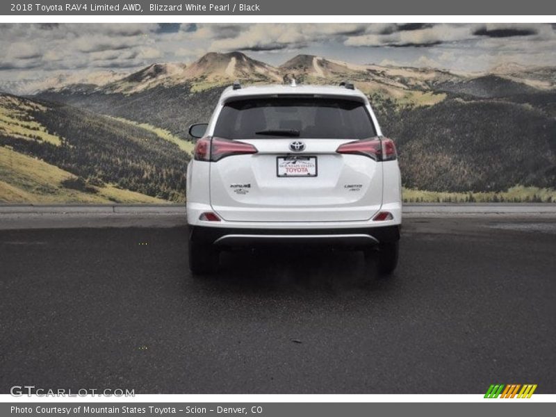 Blizzard White Pearl / Black 2018 Toyota RAV4 Limited AWD