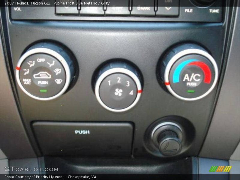 Alpine Frost Blue Metallic / Gray 2007 Hyundai Tucson GLS