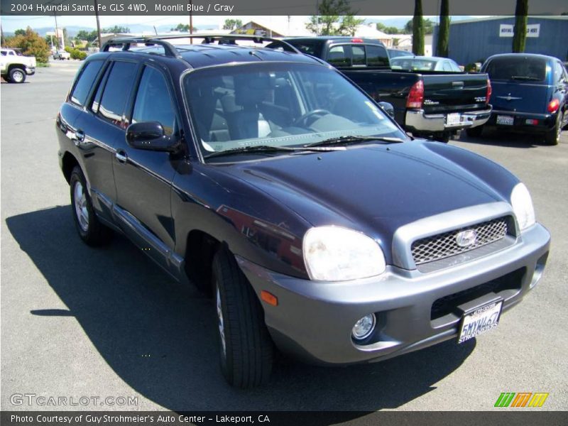 Moonlit Blue / Gray 2004 Hyundai Santa Fe GLS 4WD