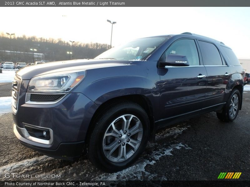 Atlantis Blue Metallic / Light Titanium 2013 GMC Acadia SLT AWD