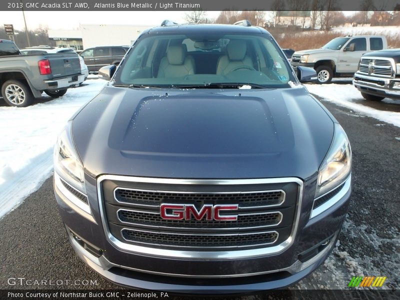 Atlantis Blue Metallic / Light Titanium 2013 GMC Acadia SLT AWD