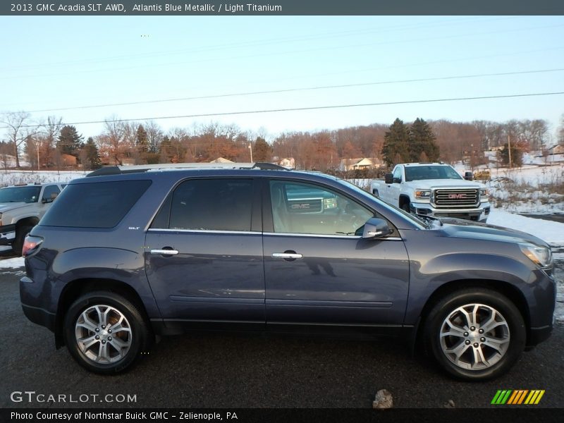 Atlantis Blue Metallic / Light Titanium 2013 GMC Acadia SLT AWD