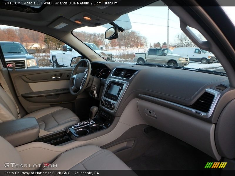 Atlantis Blue Metallic / Light Titanium 2013 GMC Acadia SLT AWD