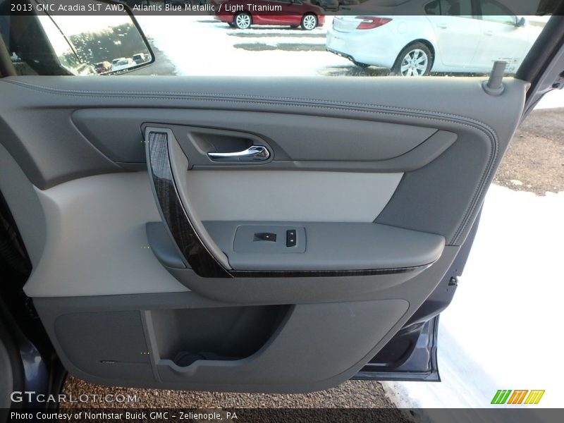 Atlantis Blue Metallic / Light Titanium 2013 GMC Acadia SLT AWD