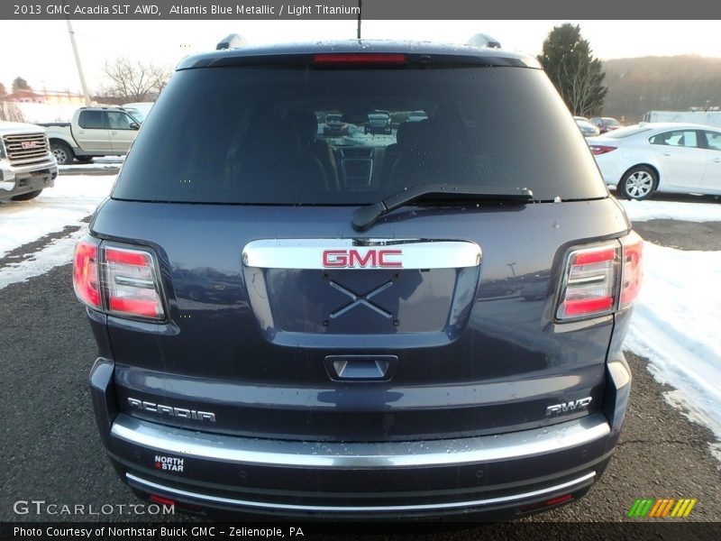 Atlantis Blue Metallic / Light Titanium 2013 GMC Acadia SLT AWD