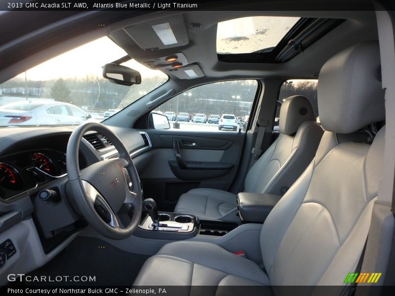 Atlantis Blue Metallic / Light Titanium 2013 GMC Acadia SLT AWD