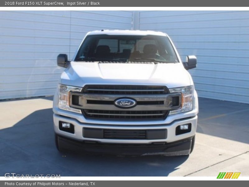 Ingot Silver / Black 2018 Ford F150 XLT SuperCrew