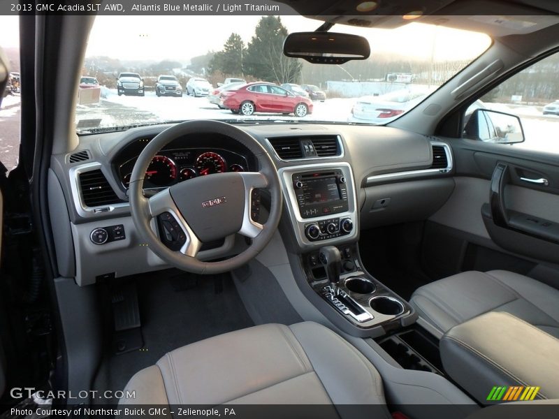 Atlantis Blue Metallic / Light Titanium 2013 GMC Acadia SLT AWD