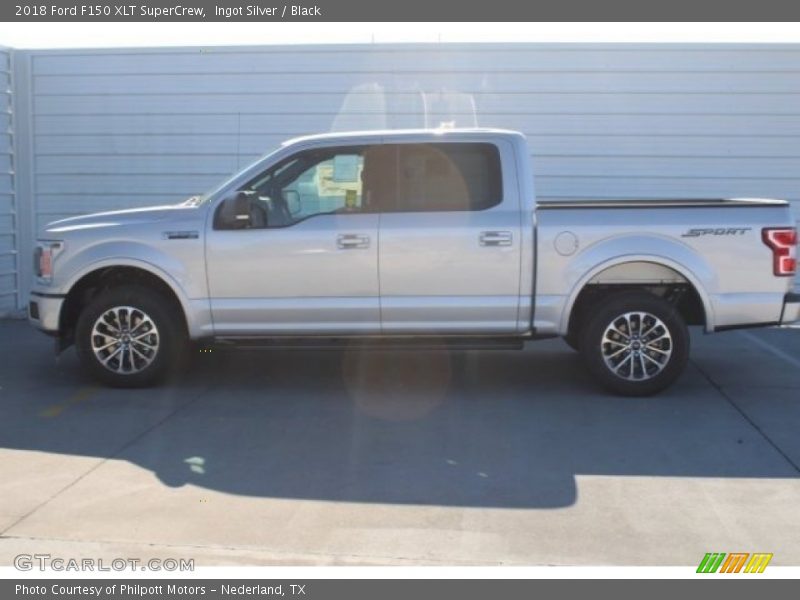 Ingot Silver / Black 2018 Ford F150 XLT SuperCrew