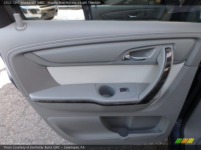 Atlantis Blue Metallic / Light Titanium 2013 GMC Acadia SLT AWD