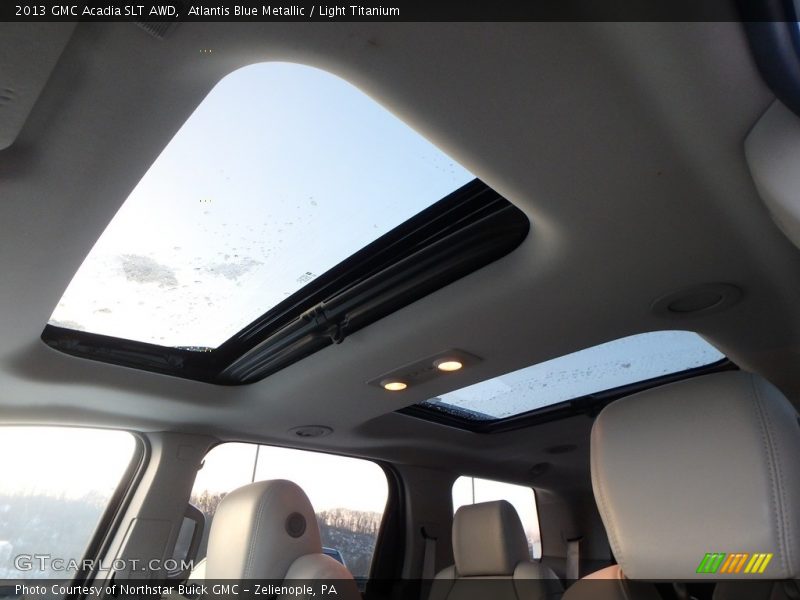 Atlantis Blue Metallic / Light Titanium 2013 GMC Acadia SLT AWD