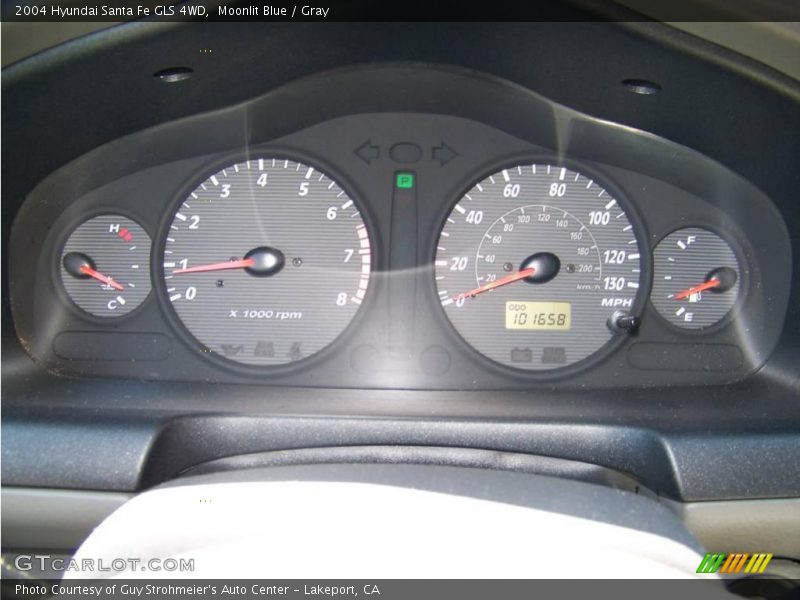 Moonlit Blue / Gray 2004 Hyundai Santa Fe GLS 4WD