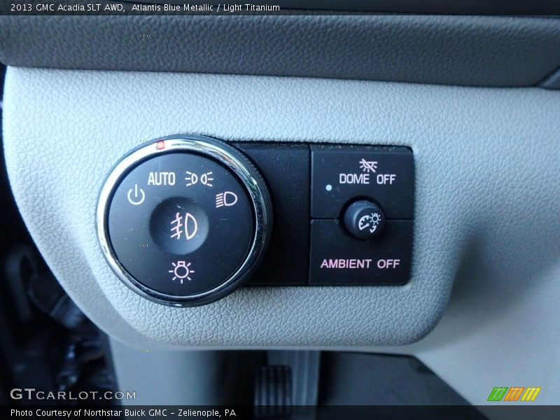 Atlantis Blue Metallic / Light Titanium 2013 GMC Acadia SLT AWD